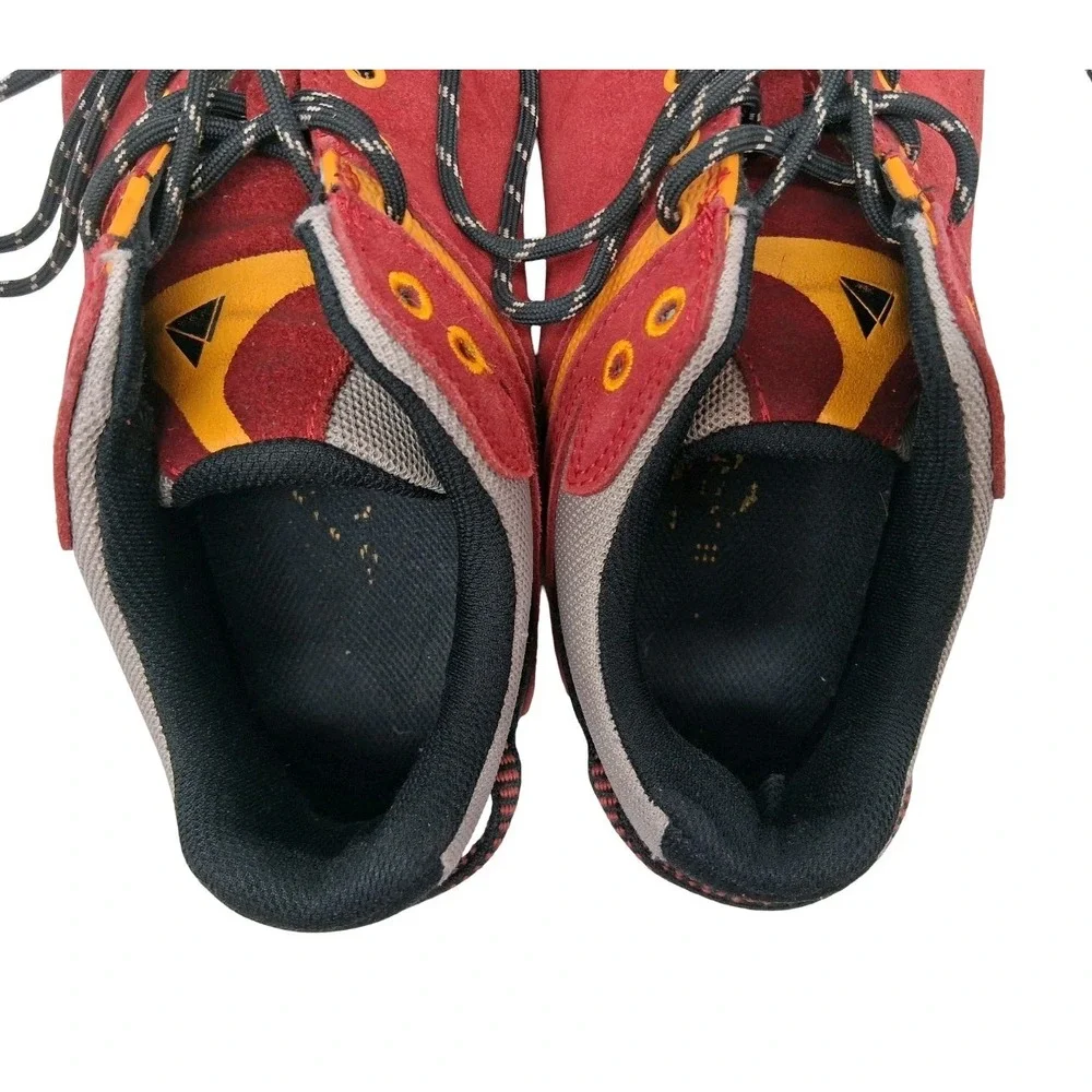 Dachstein Shoes Mens Size 8.5 Red Suede Trail Hiking Approach Vibram Sneakers_8